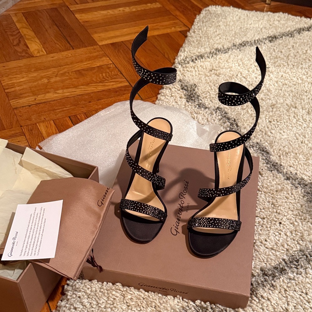 Giuseppe Zanotti Black Crystal Embellished Heels size 36